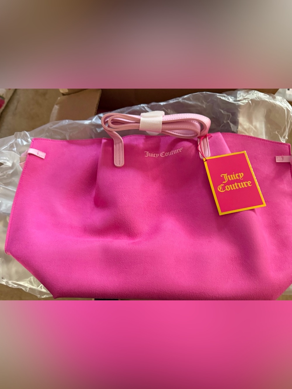 Juicy Couture Hot Pink Tote Bag with Tag